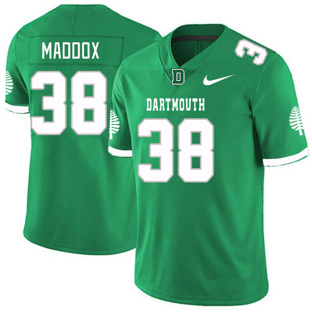 Men-Youth #38 Cam Maddox Dartmouth Big Green 2023 College Football Jerseys Stitched-Green